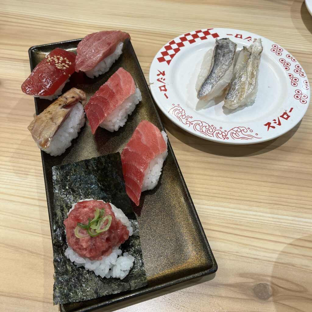 まぐろづくしと太刀魚