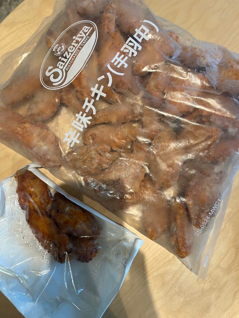 冷凍と出来合いのチキン比較