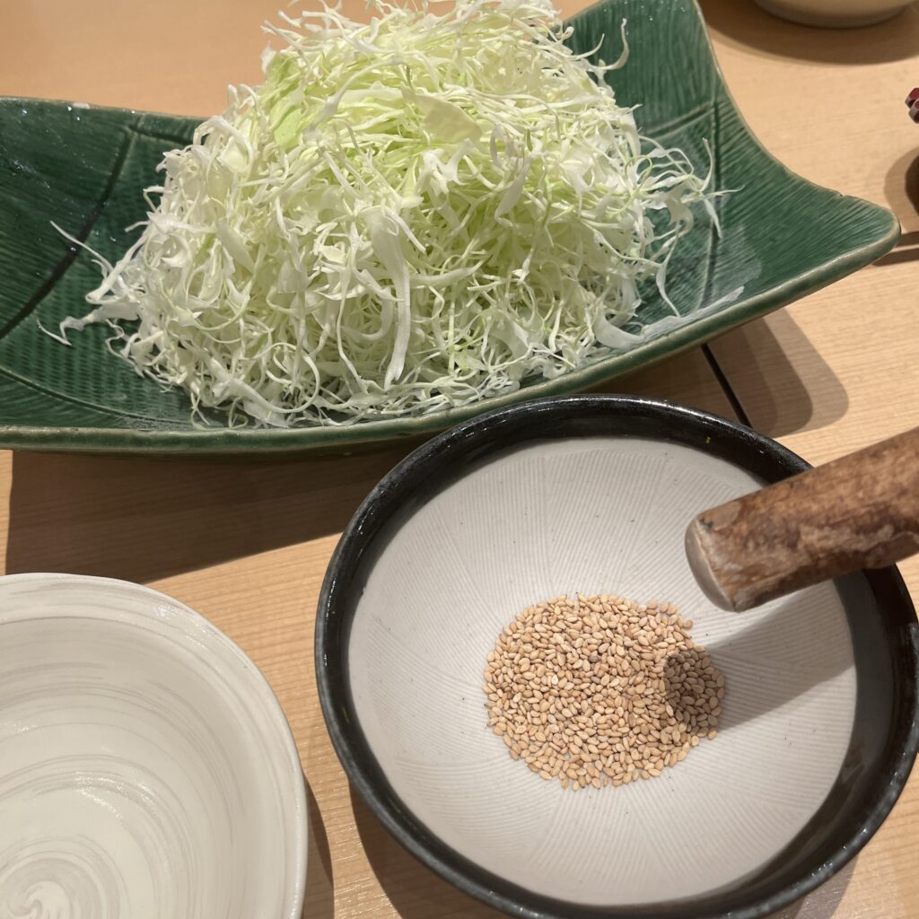キャベツと胡麻