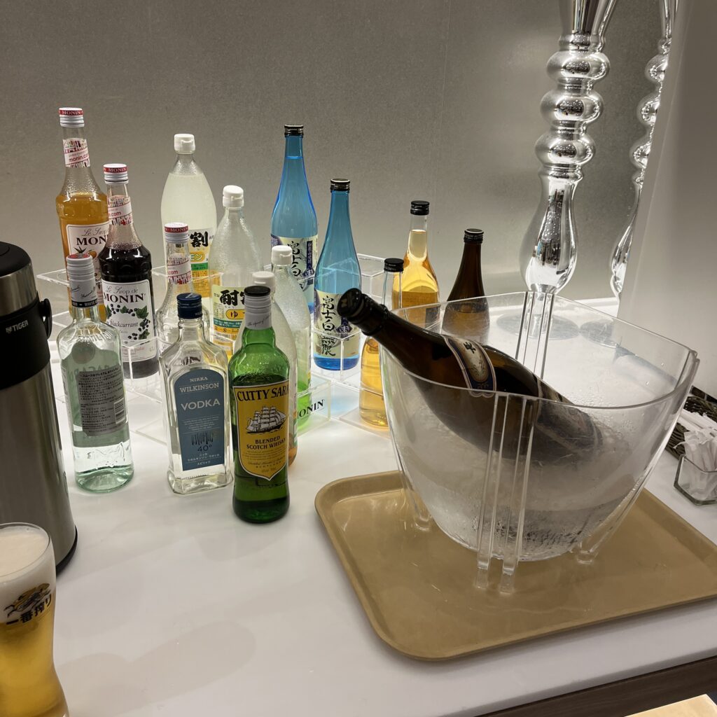 夕食のアルコールラインナップ