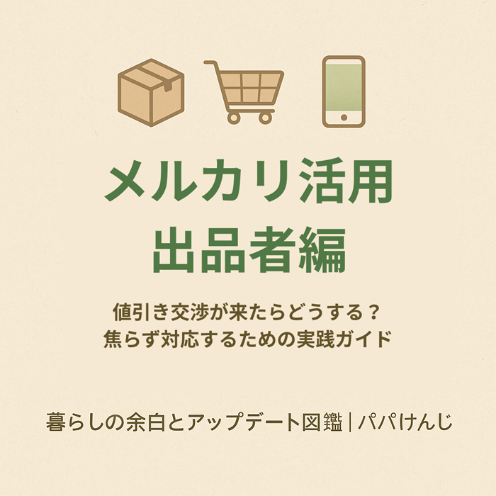 メルカリ　出品者　値引き交渉の対応