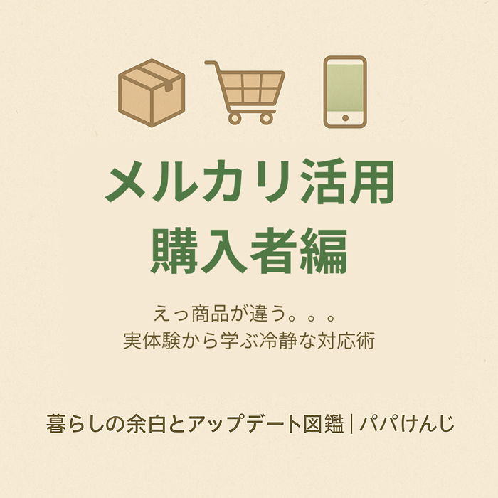 メルカリ活用　購入者編　商品が違う時の冷静な対応方法
