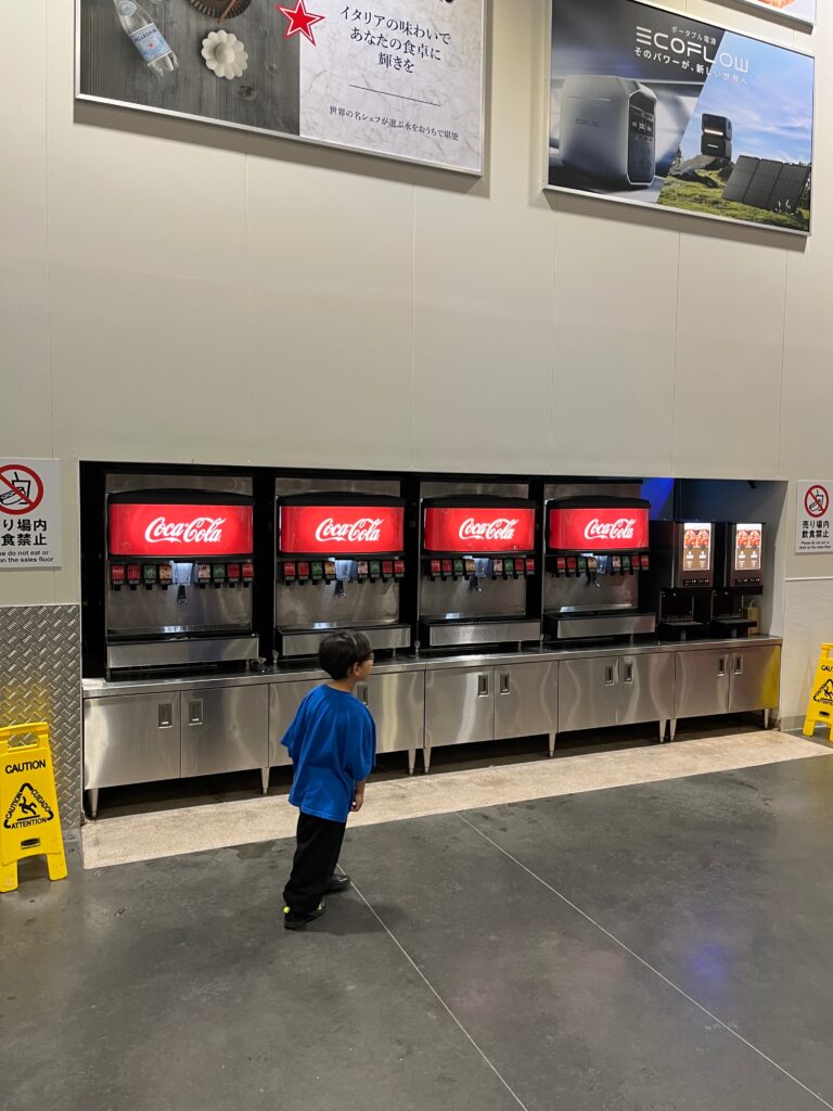 新しくなったドリンクを汲むスペース