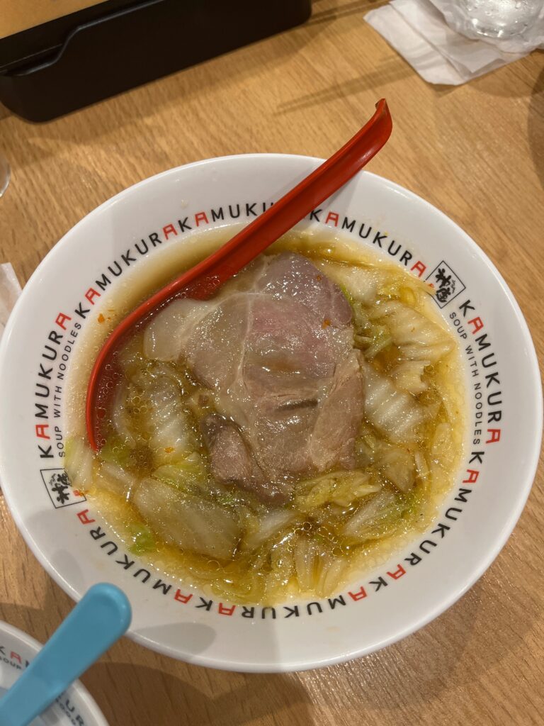 白菜をメインにだしを取ったラーメン