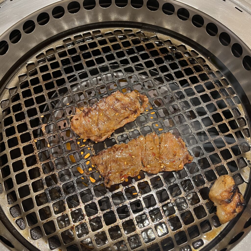 焼きあがったハラミ