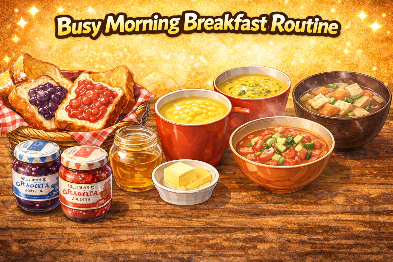 忙しい朝の朝食ルーティン（パンとスープ）