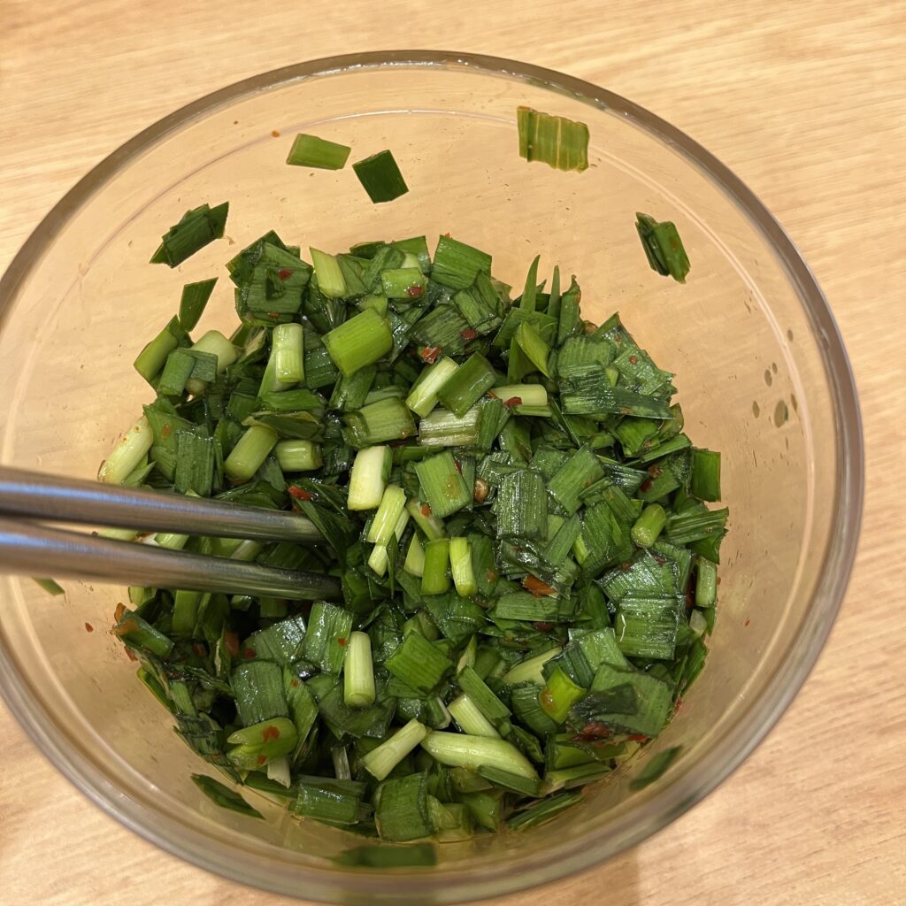 無料でトッピングできるニラ