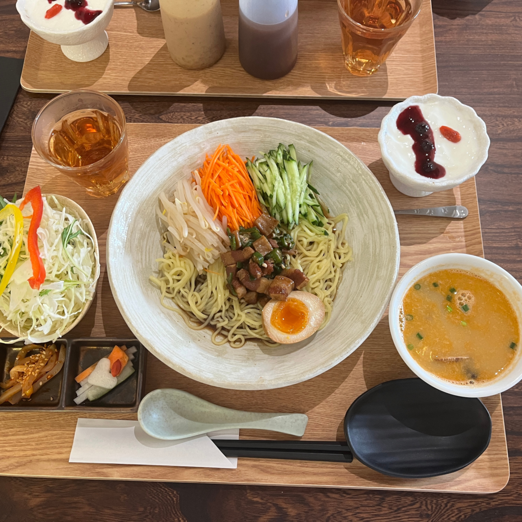 ルーロンハン麺　オクラセット